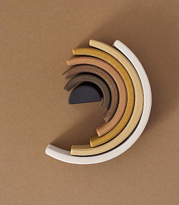 Деревянная пирамидка Радуга грез "Цвета кожи", дуги